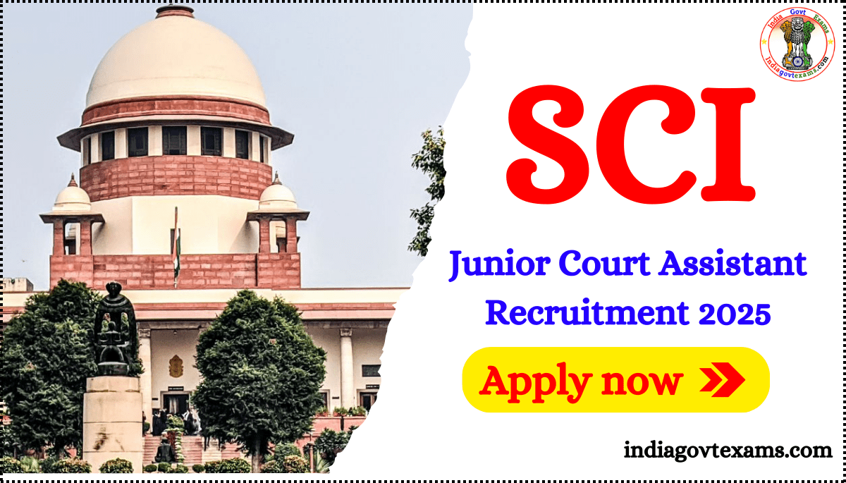 Supreme Court Of India Sci Junior Court Assistant Recruitment