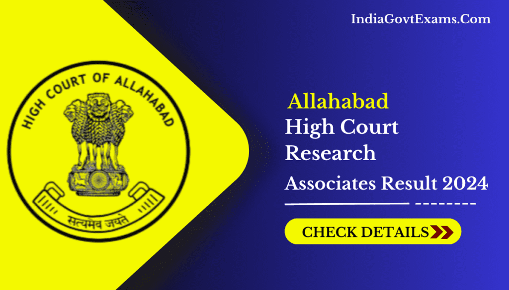 Allahabad High Court Research Associates Result 2024