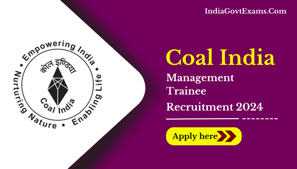Coal India MT Recruitment 2024
