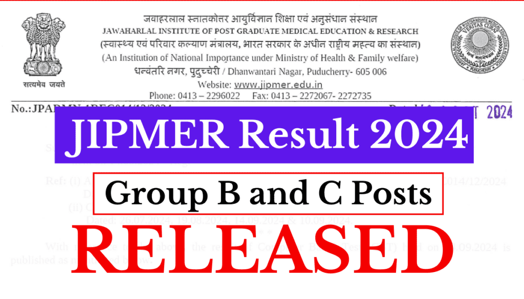 JIPMER Result 2024