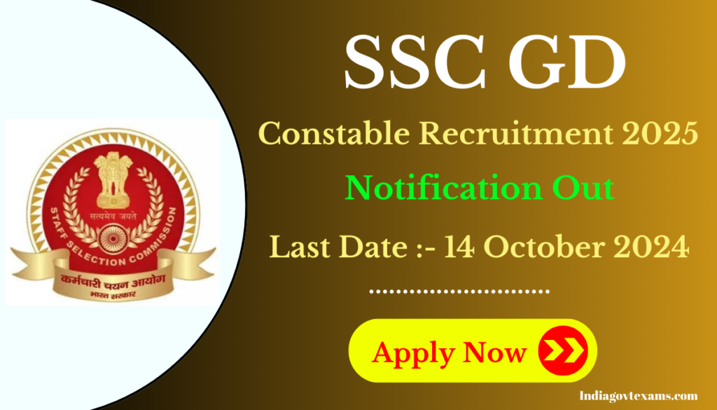 SSC GD Constable Recruitment 2025