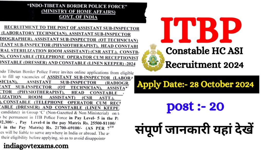 itbp-constable-hc-asi-recruitment-2024