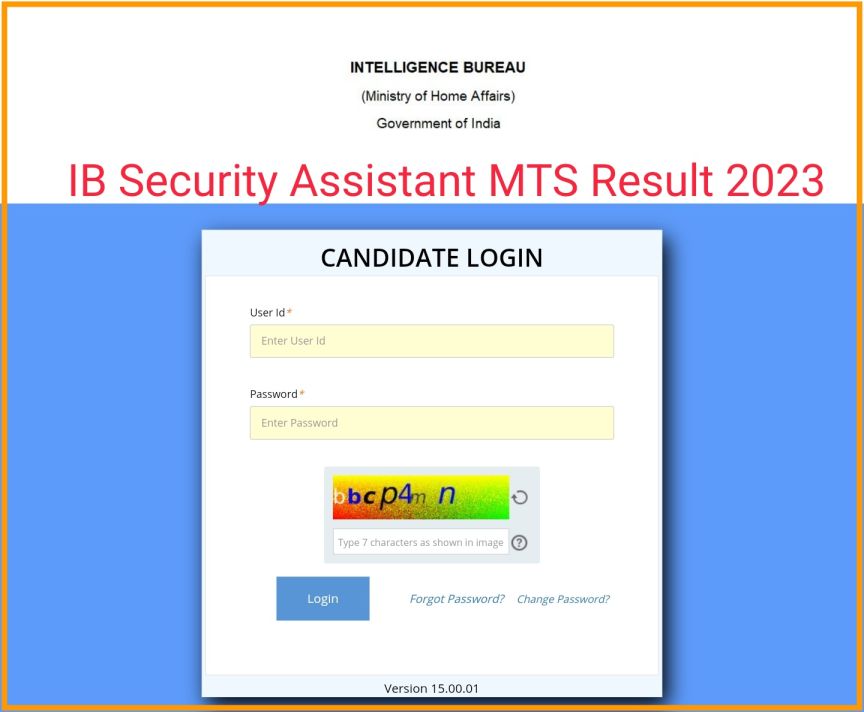 Intelligence Bureau IB MTS 2023 Final Result