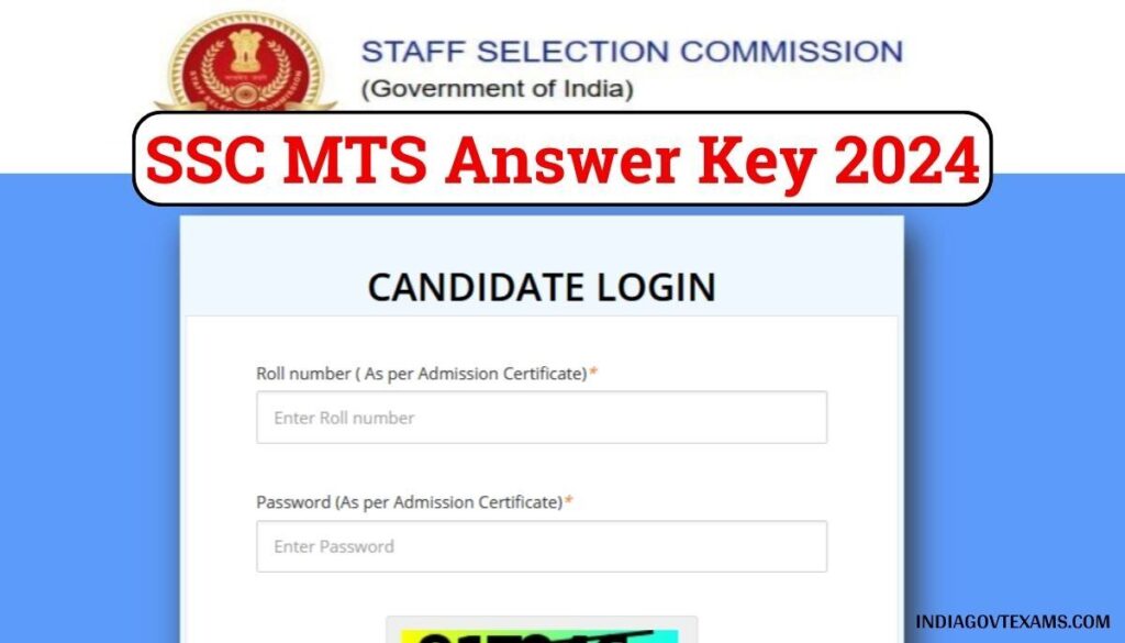 SSC MTS Answer Key 2024