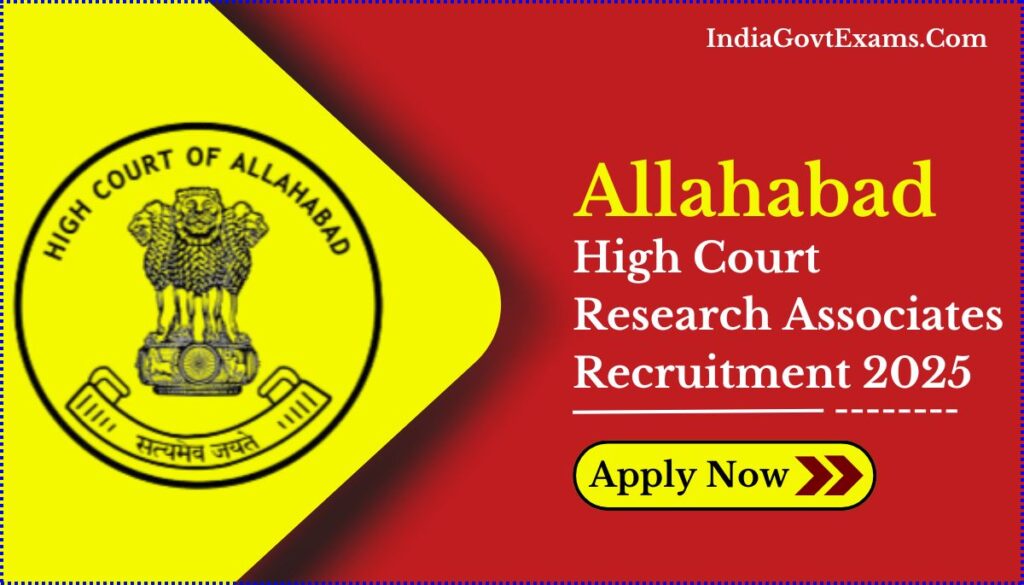 Allahabad High Court Research Associates Recruitment 2025 Apply Online for 36 Post