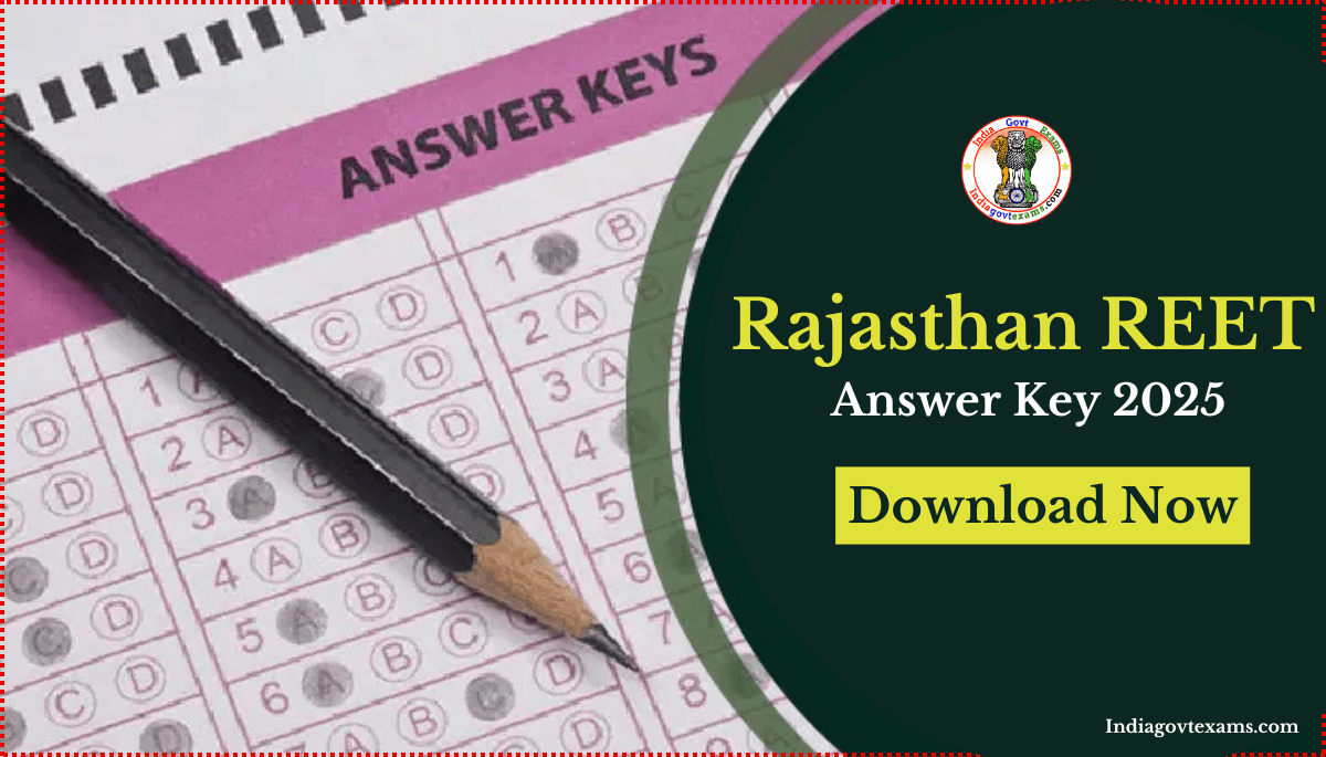 Rajasthan REET Official Answer Key 2025 Download