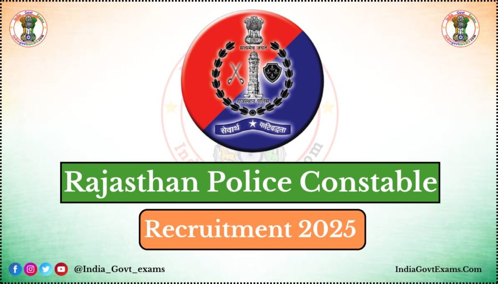 Rajasthan Police Constable Recruitment 2025