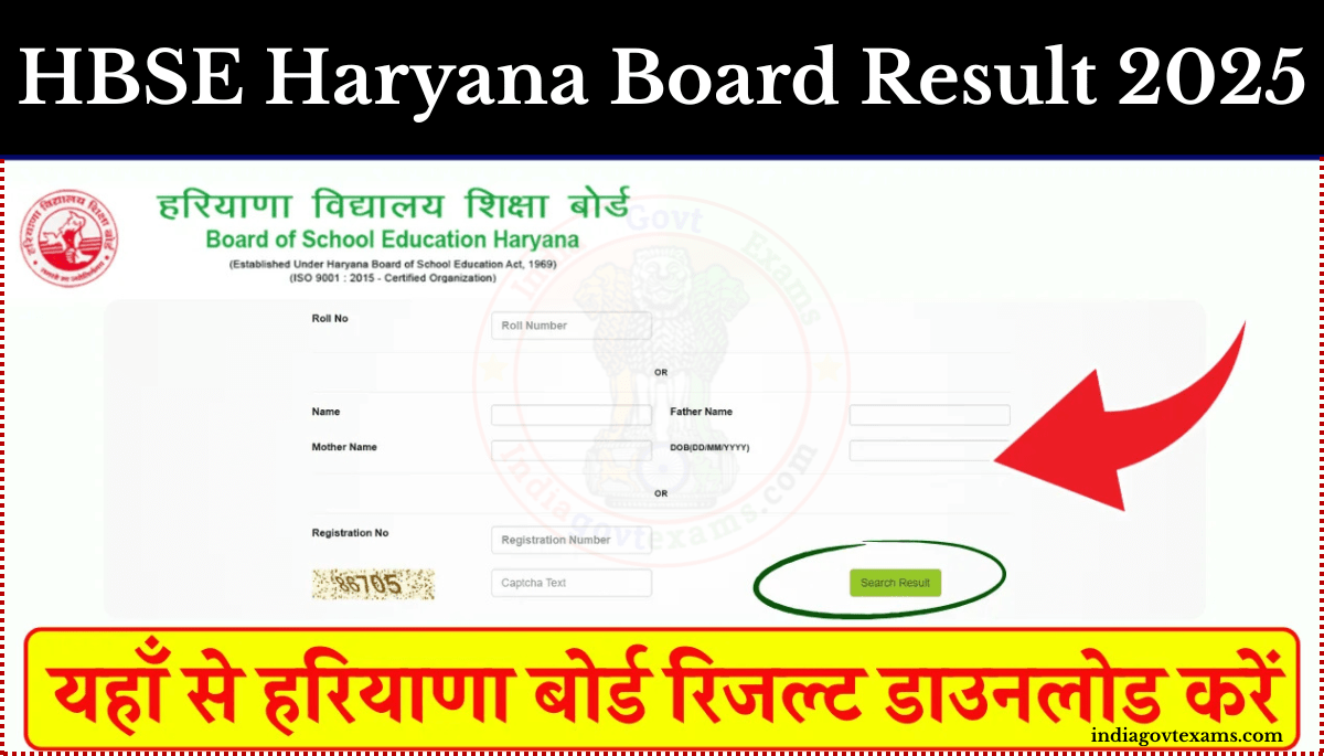 HBSE Haryana Board Result 2025