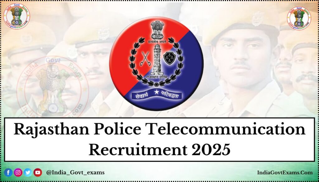 Rajasthan Police Telecommunication Recruitment 2025
