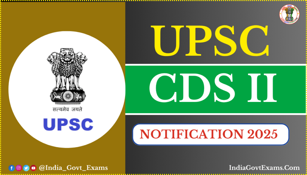 UPSC CDS II Recruitment 2025