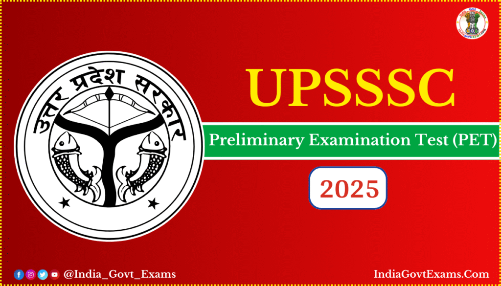 UPSSSC Preliminary Examination Test (PET) 2025