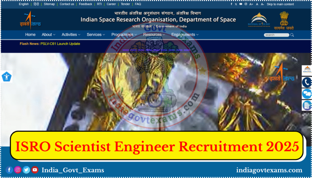 ISRO Scientist Engineer Recruitment 2025