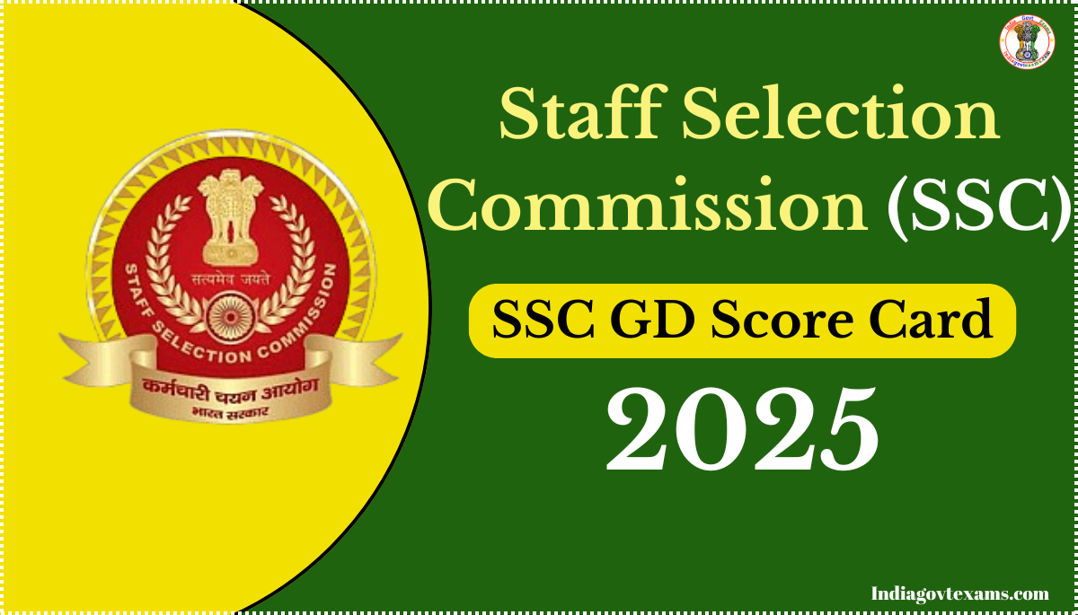 SSC GD Constable Score Card 2025