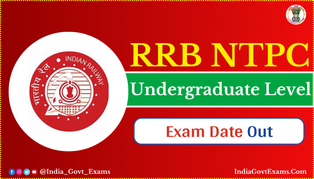 Railway RRB NTPC 10+2 Undergraduate Level Exam Date 2025
