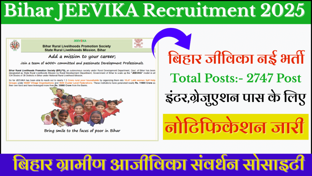 Bihar JEEVIKA Recruitment 2025