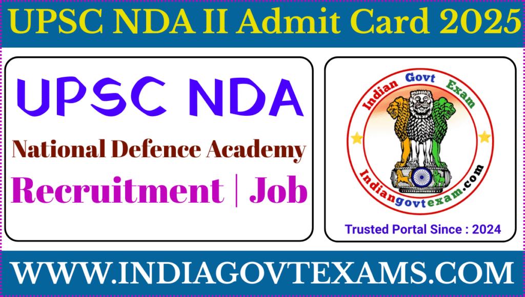 UPSC NDA II Admit card
